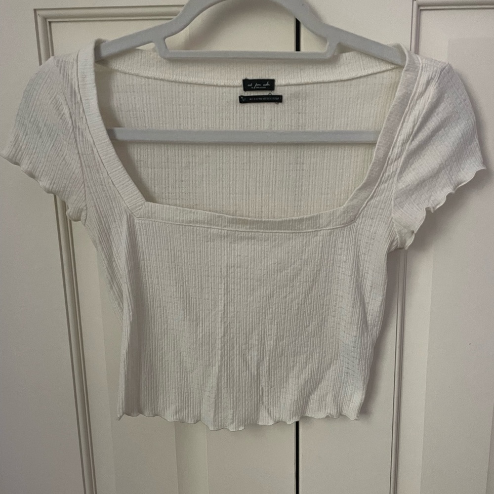 NWOT Out from Under Square Neck Crop Top (White)